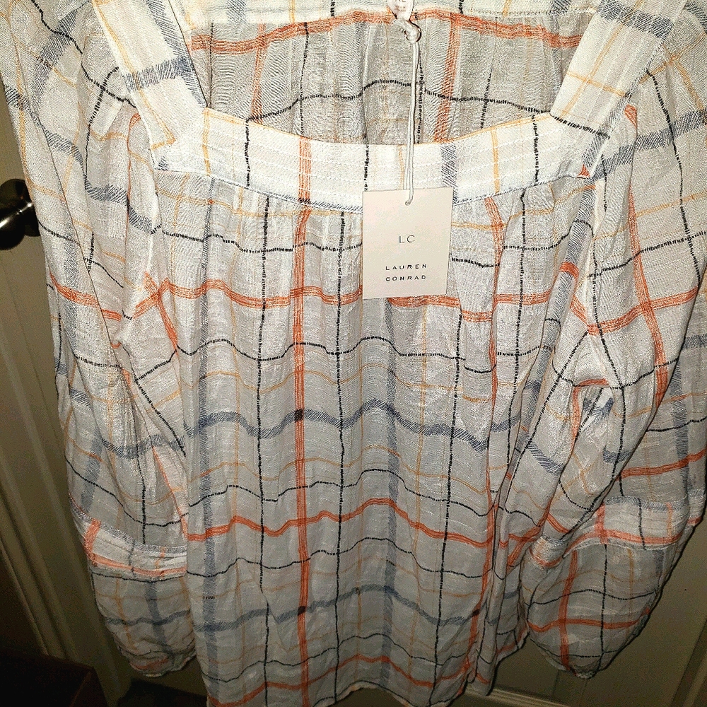 peasant Blouse plaid